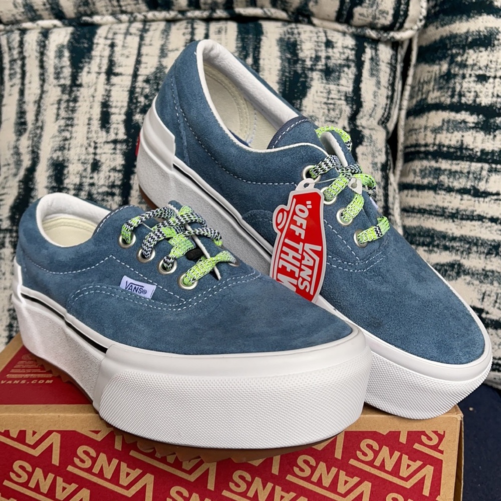 Vans Era Stacked Multi Lace Cementbl True White Mens Platforms - Picture 5 of 16